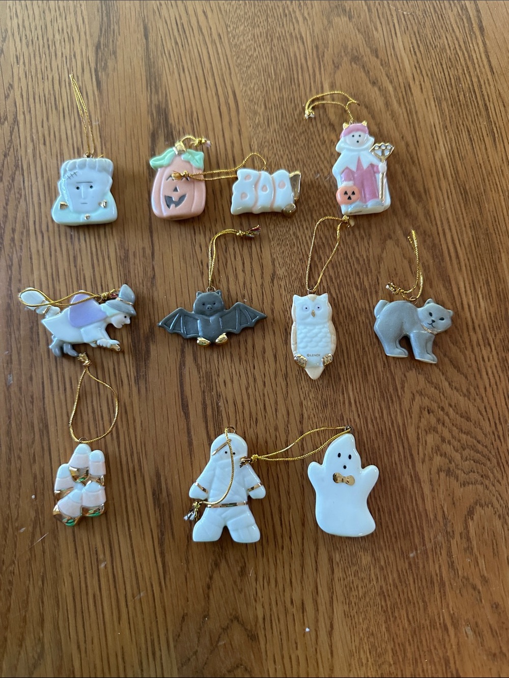 Lenox Decorative Halloween Ornaments in Pastel Colors - Set of 11